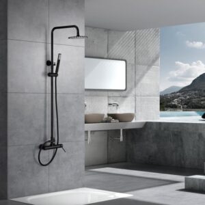 Στήλη ντουζ IMEX MILOS BDYS045/NG negro mate