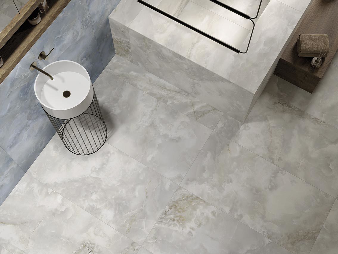 Πλακάκι Δαπέδου-Τοίχου Onyx White Matt 60X120 ACR - Image 2