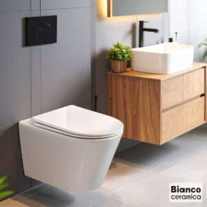 Λεκάνη Κρεμαστή Bianco Ceramica KATA Rimless KT110 Tornado 49 cm