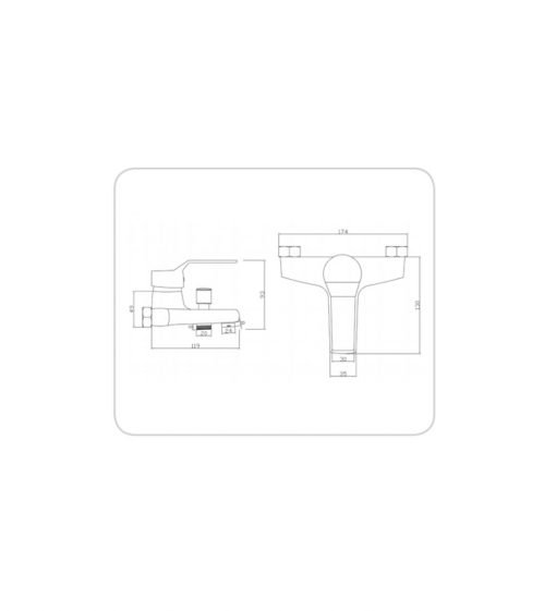 Μπαταρία Λουτρού PLACE 10501 Χρωμέ 10-960-100VAO - Image 2